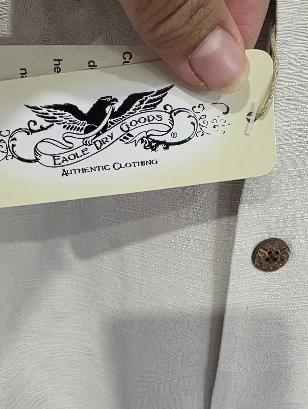 Men’s Short-Sleeve Button-Up Shirt - Cream - Picture 9 of 11
